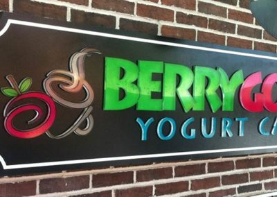 Berry Good Yogurt Cafe sign