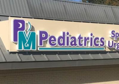 PM Pediatrics Specialized Urgent Care Sign