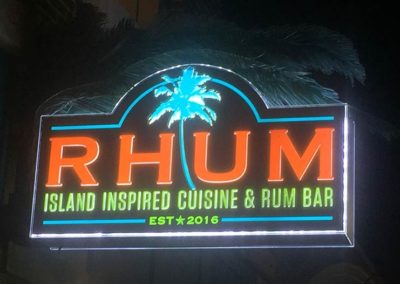 Rhum illuminated Rum bar sign