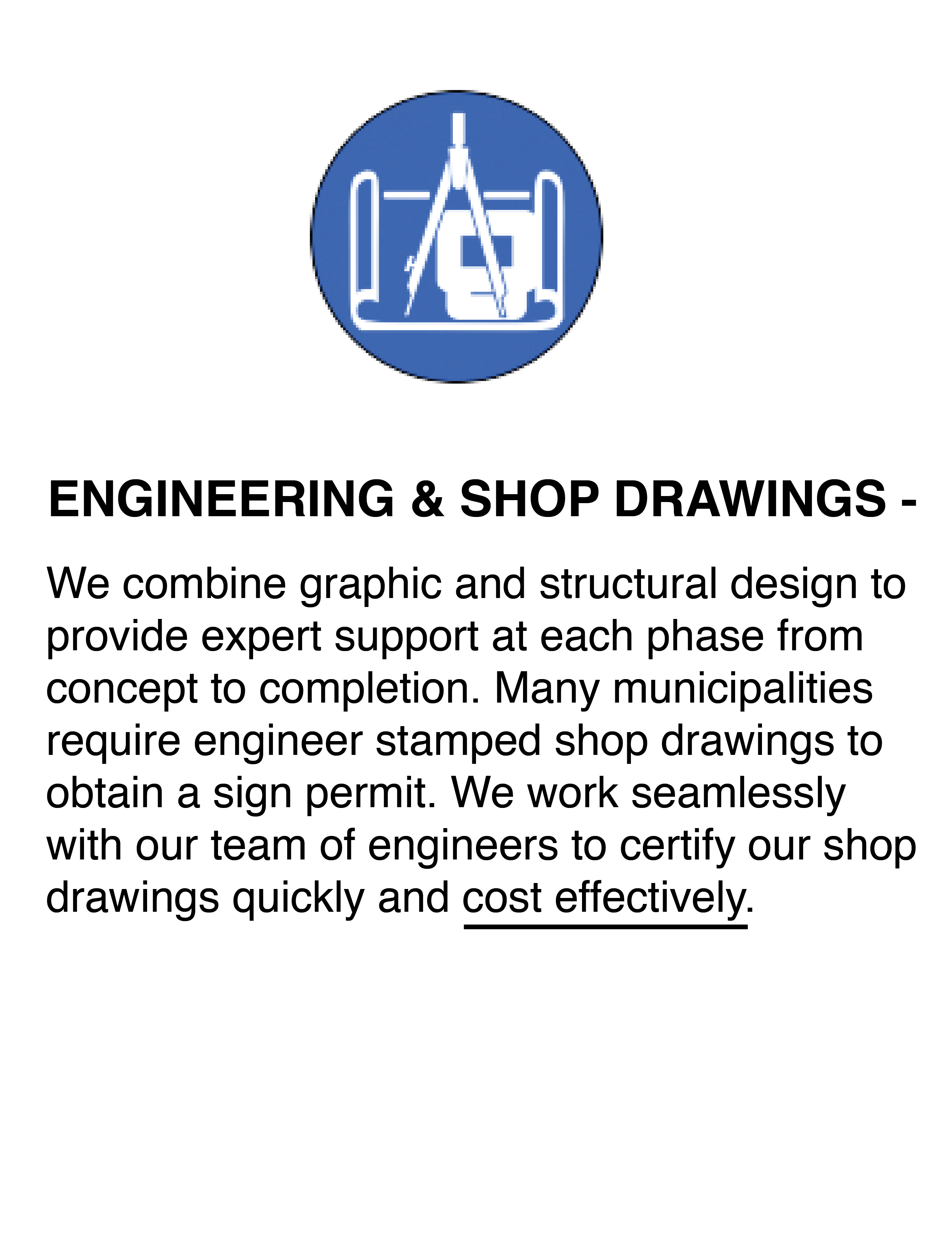 Engineering & Shop Drawings Blurbs