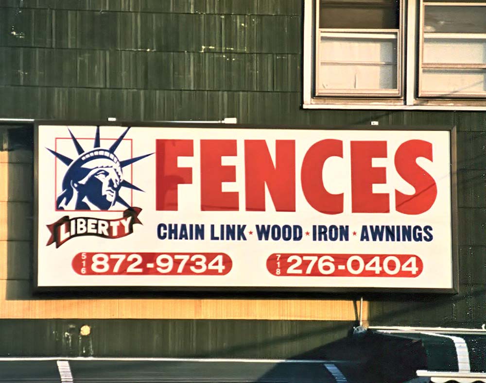 Fences Sign with contact numbers