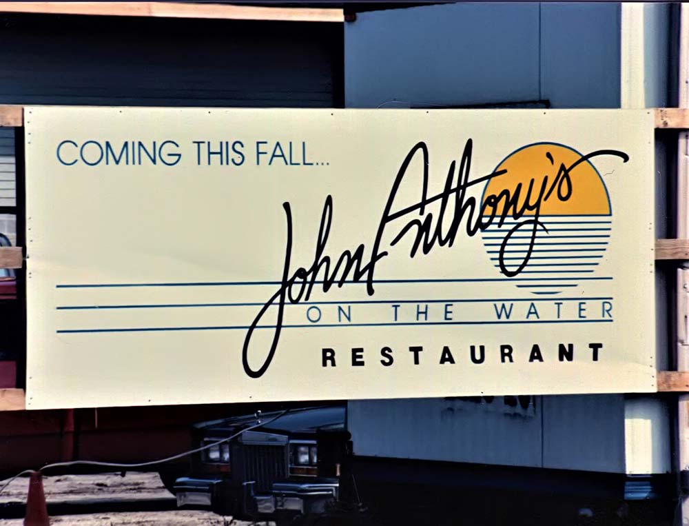 john anthony's on the water restaurant sign