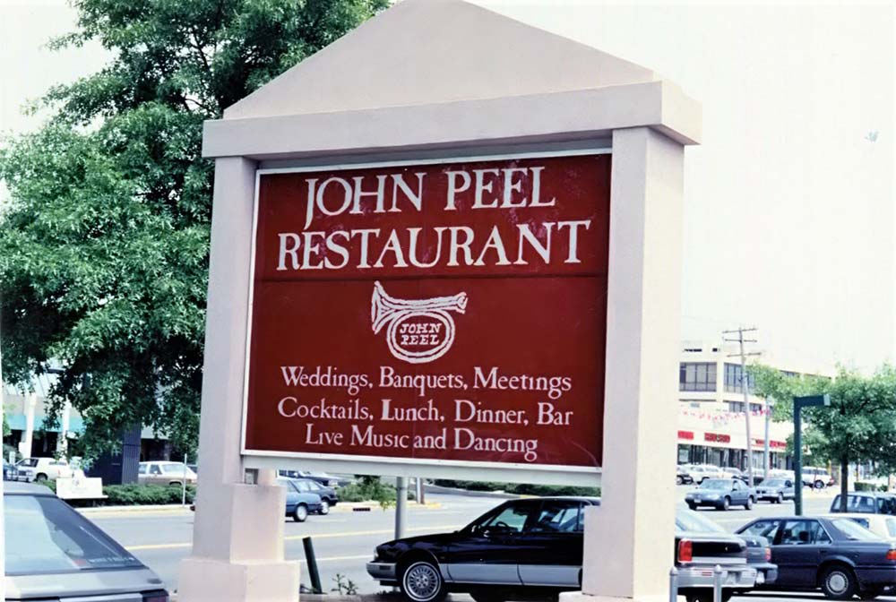 john peel restaurant sign