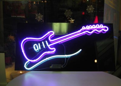 guitar neon design