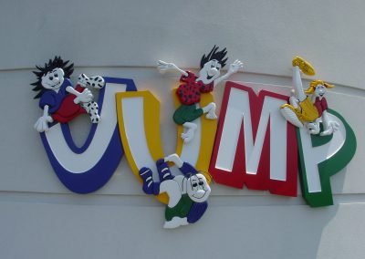 Jump Sign With Funny Characters