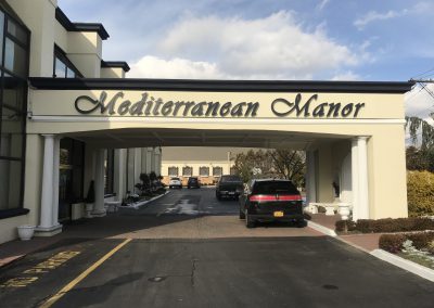 Mediterranean Manor 3D Embossed on Wall Near Entrance